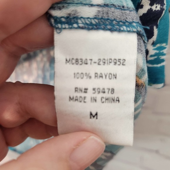 Kenar Blue and White Patterned Blouse - Picture 4 of 7